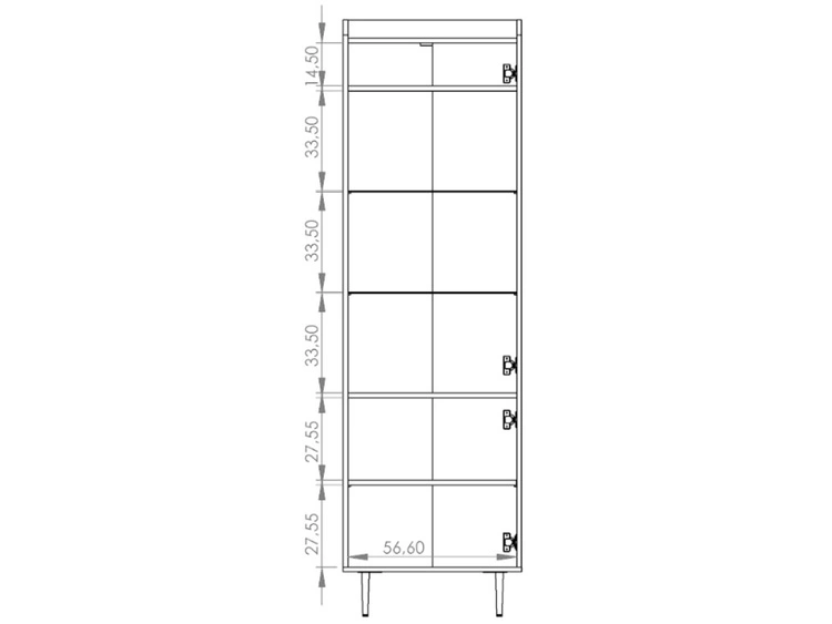 Witryna stojąca do salonu Vasa Brązowa