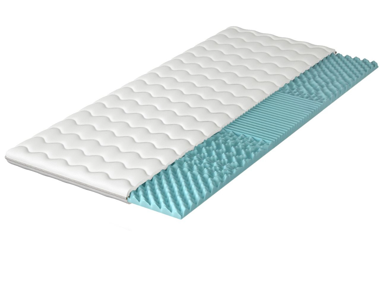 Materac nawierzchniowy z pianką profilowaną Lusso 120x200