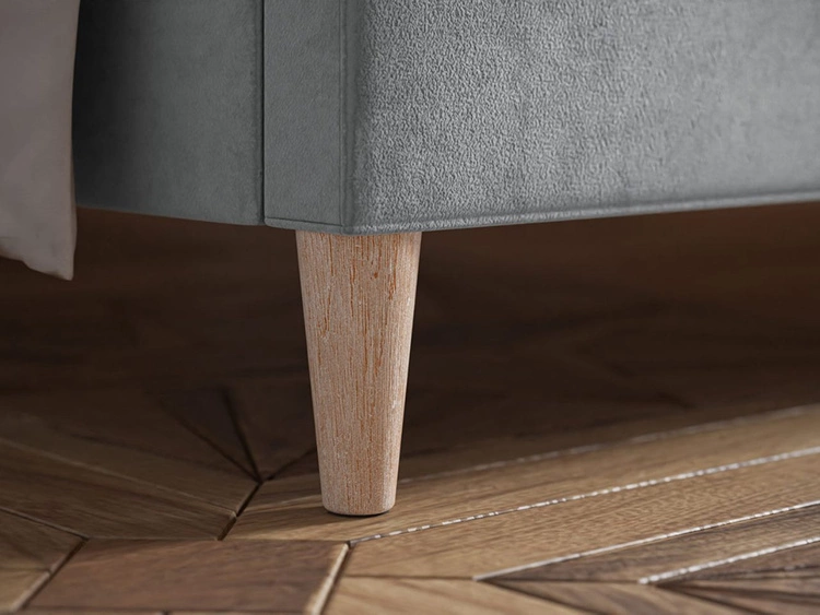 Łóżko tapicerowane ze stelażem 140x200 Tril Szary