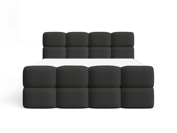 Łóżko kontynentalne z pojemnikiem na pościel 120x200 Rivon Czarne