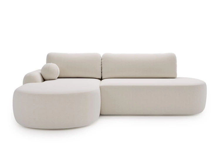 Narożnik L Lewy z funkcją spania i pojemnikiem Aurio O Biały