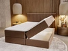 Łóżko kontynentalne z pojemnikiem na pościel 200x200 Marbella brązowe