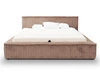 Łóżko tapicerowane z pojemnikiem i stelażem 180x200 Lago Brązowe