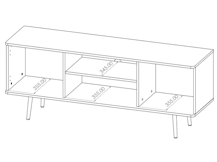 Szafka pod telewizor z drzwiczkami Nemi Brązowa