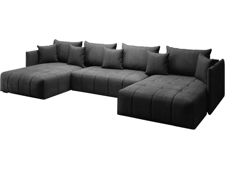 Narożnik U z funkcją spania i pojemnikiem Ardi U Antracytowy