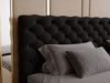 Łóżko kontynentalne z pojemnikiem na pościel 160x200 Bergamo czarne