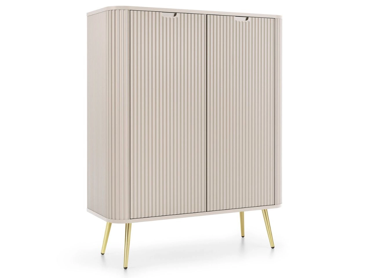 Komoda z drzwiami na złotych nogach Viva Beżowa