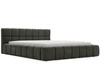 Łóżko tapicerowane z pojemnikiem i stelażem 140x200 Alicante Ciemny szary