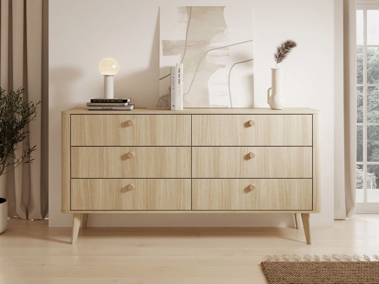 Komoda z sześcioma szufladami Bilancio Dąb Barista