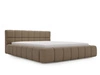Łóżko tapicerowane z pojemnikiem i stelażem 180x200 Alicante Brązowe