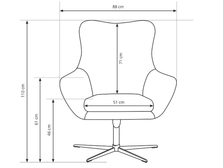 Fotel obrotowy Deves Biały