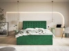 Łóżko kontynentalne z pojemnikiem na pościel 180x200 Denza Zielone