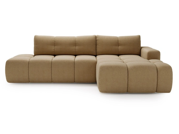 Narożnik L Prawy z funkcją spania i pojemnikiem Montero Jasnobrązowy