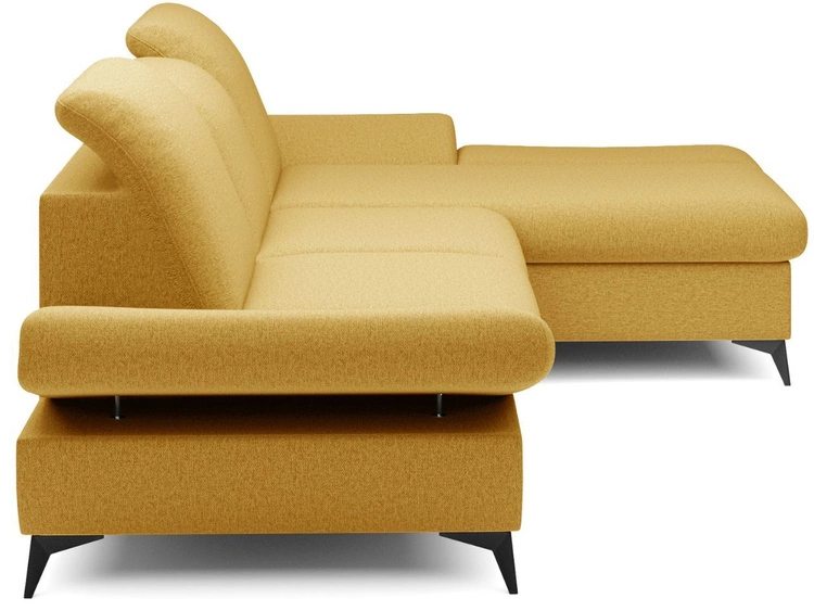 Narożnik L Prawy z funkcją spania i pojemnikiem Hannover Żółty