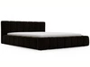 Łóżko tapicerowane z pojemnikiem i stelażem 180x200 Split Czarny