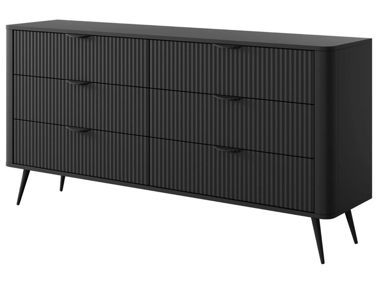 Komoda z 6 szufladami Latina Czarna
