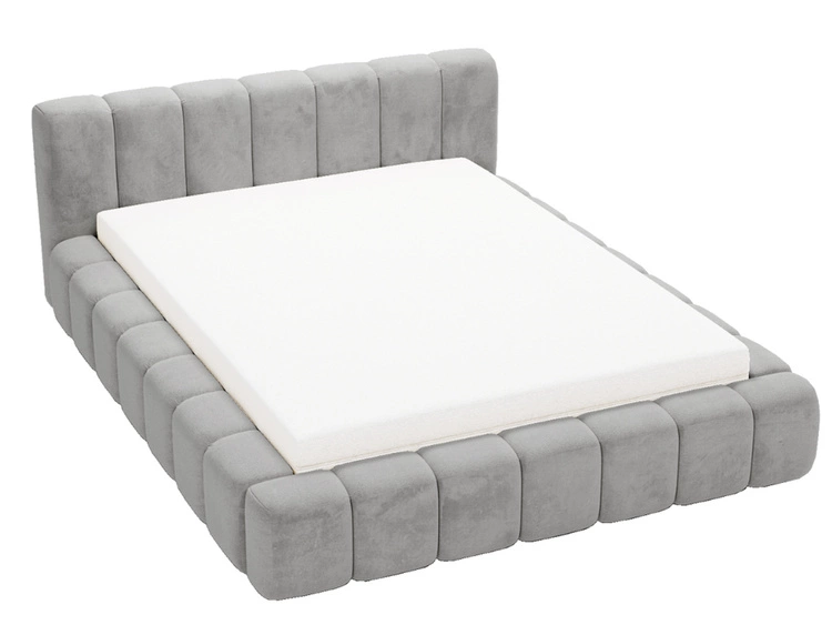 Łóżko tapicerowane z pojemnikiem na pościel 180x200 Ibiza Szare