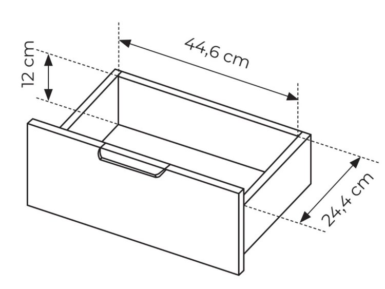 Stolik kawowy z szufladami Drino Antracyt