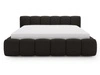 Łóżko tapicerowane z pojemnikiem i stelażem 160x200 Cloud Low czarne