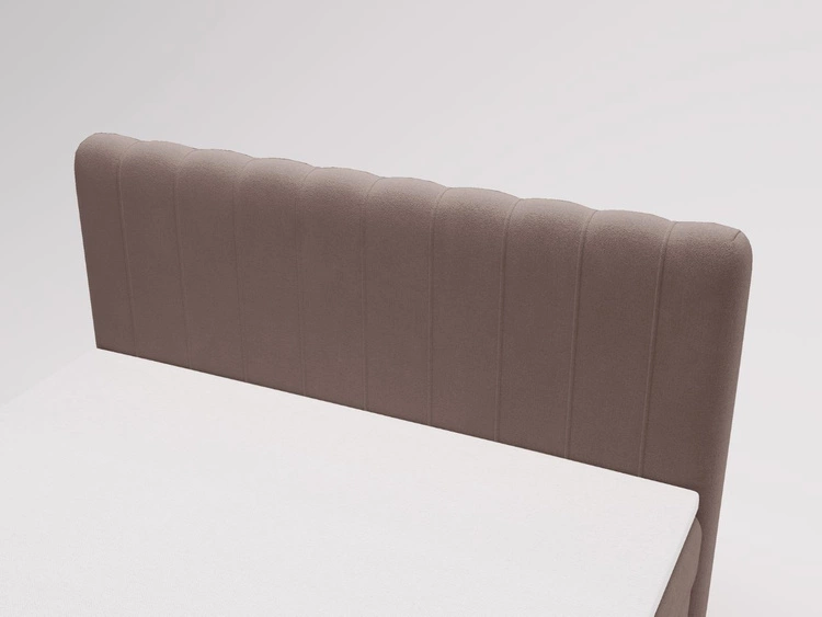 Łóżko kontynentalne z pojemnikiem na pościel 160x200 Osteno Brązowe