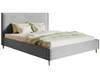 Łóżko tapicerowane ze stelażem 140x200 Grenada Jasny szary