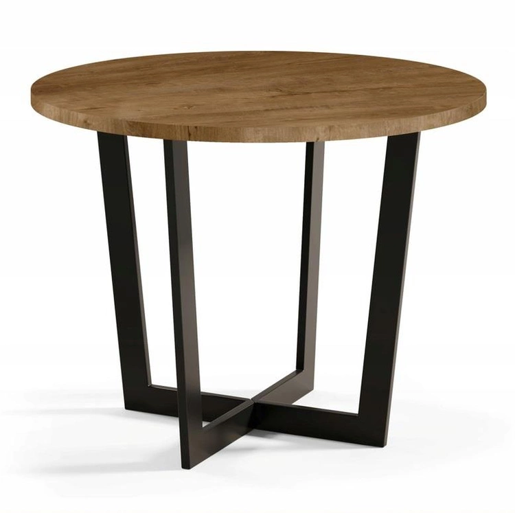 Okrągły stół rozkładany 90 cm Gela - Dąb lefkas ciemny