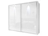 Szafa dwudrzwiowa z drzwiami przesuwnymi i nadstawką 254 cm Nuveo Biały połysk 