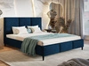 Łóżko tapicerowane ze stelażem 140x200 Trio Niebieskie