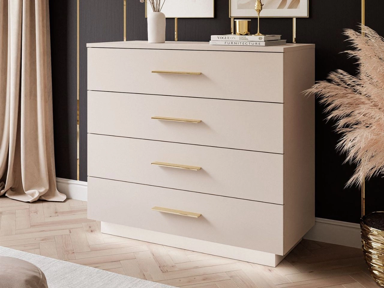 Komoda z szufladami i oświetleniem LED Nuveo Kaszmir