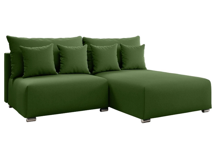 Narożnik L Prawy z funkcją spania i pojemnikiem Ronni Zielony