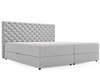 Łóżko kontynentalne z pojemnikiem na pościel 140x200 Bergamo jasnoszare