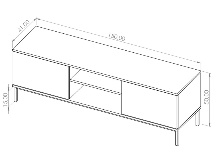 Szafka pod telewizor z drzwiczkami Soroko Biała