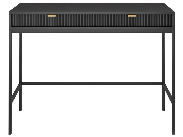 Toaletka z czarnymi metalowymi nogami Amber czarna