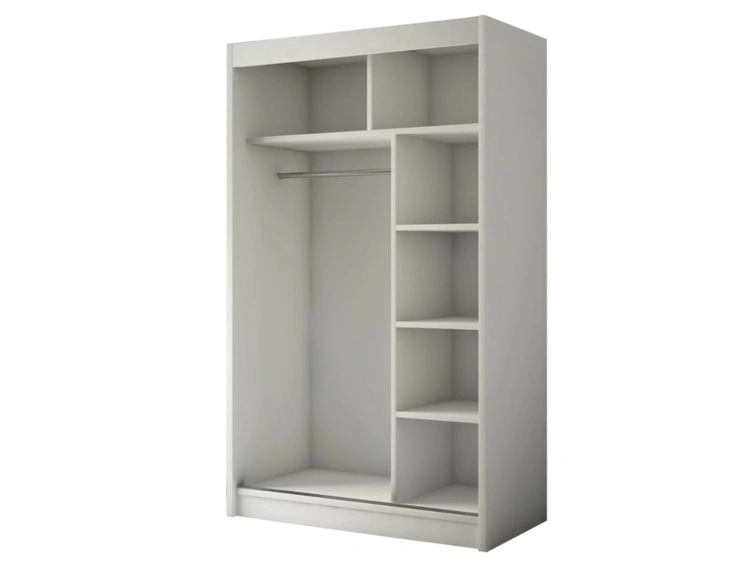 Szafa przesuwna z lamelami 120 cm Loreto Dąb Craft Złoty, Czarna