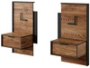 Zestaw dwóch stolików nocnych Montreal Brązowy, Czarny