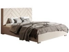 Łóżko tapicerowane z pojemnikiem i stelażem 120x200 Toreto Beżowe