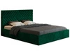 Łóżko tapicerowane z pojemnikiem i stelażem 120x200 Loris Zielone