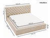 Łóżko tapicerowane z pojemnikiem i stelażem 140x200 Apollo Beżowe
