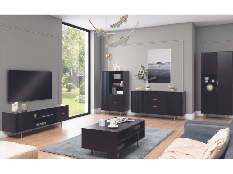 Komoda z drzwiami i szufladami Ankara Czarna