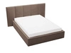 Łóżko tapicerowane z pojemnikiem i stelażem 120x200 cm Lizbona Brązowe