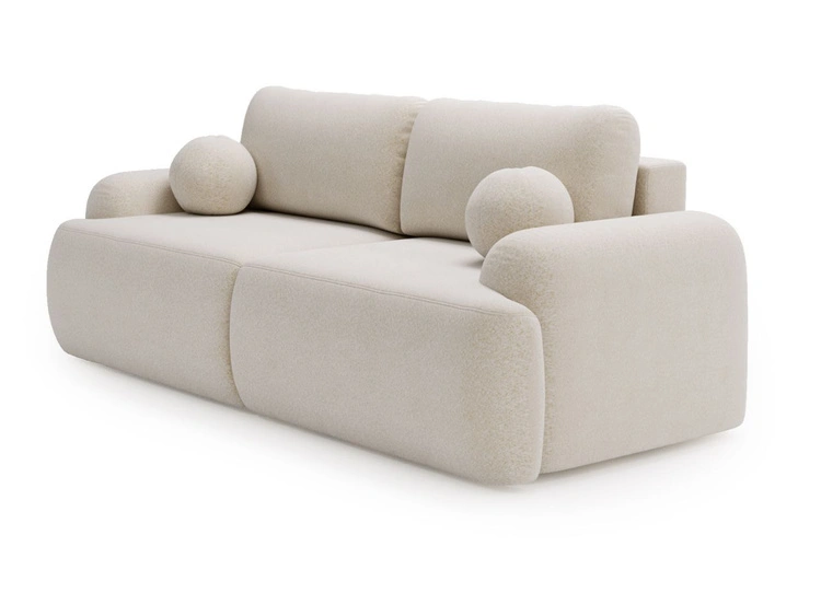 Kanapa z funkcją spania i pojemnikiem Aurio Biała