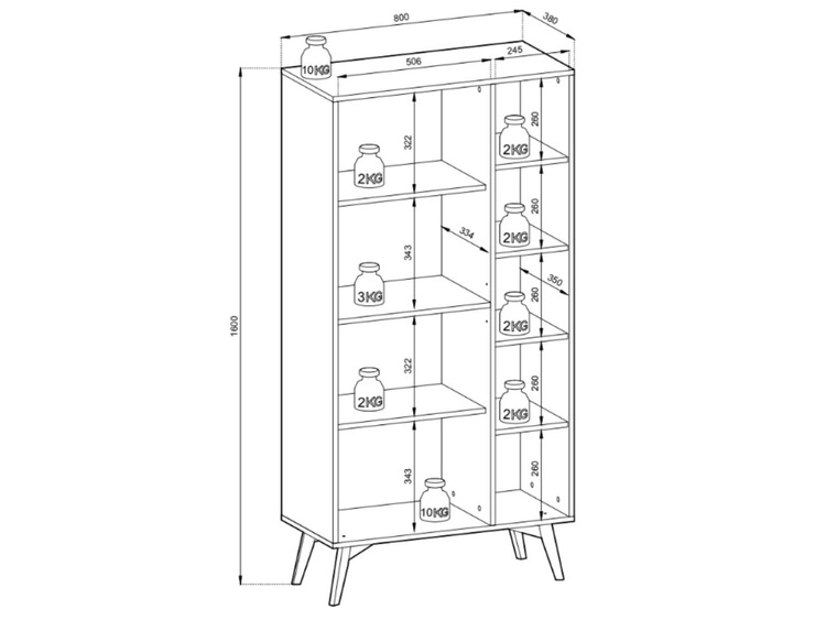 Zestaw mebli do salonu Modena Eukaliptus