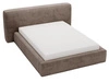 Łóżko tapicerowane z pojemnikiem i stelażem 140x200 cm Monza Brązowe