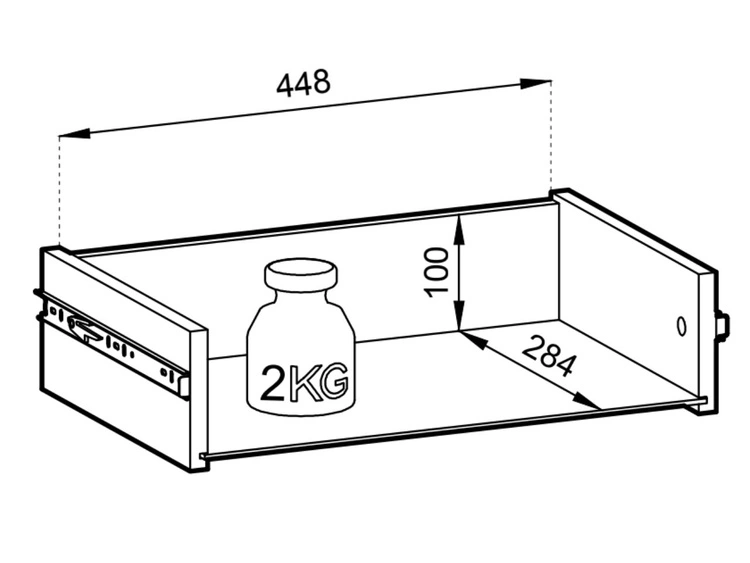Komoda z drzwiami i szufladami 106 cm Modena Eukaliptus
