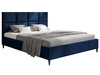 Łóżko tapicerowane ze stelażem 120x200 Luxe Ciemny niebieski