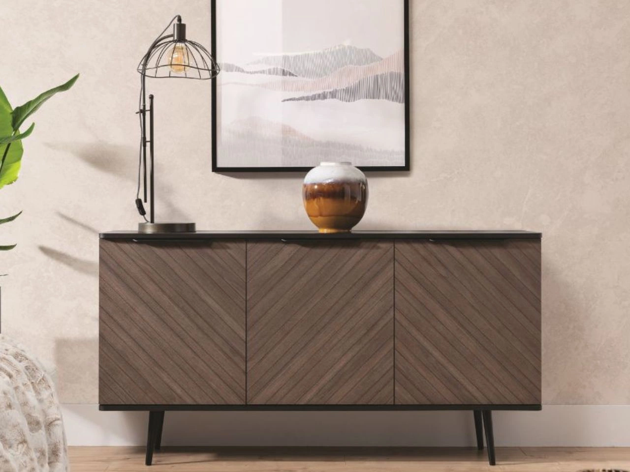 Komoda z drzwiami Nemi Brązowa
