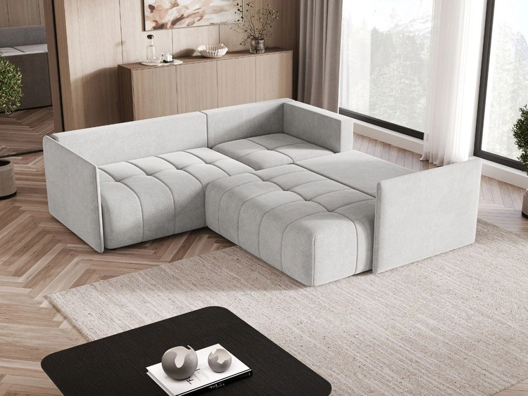 Narożnik L uniwersalny z funkcją spania i pojemnikiem Ardi L Jasny szary