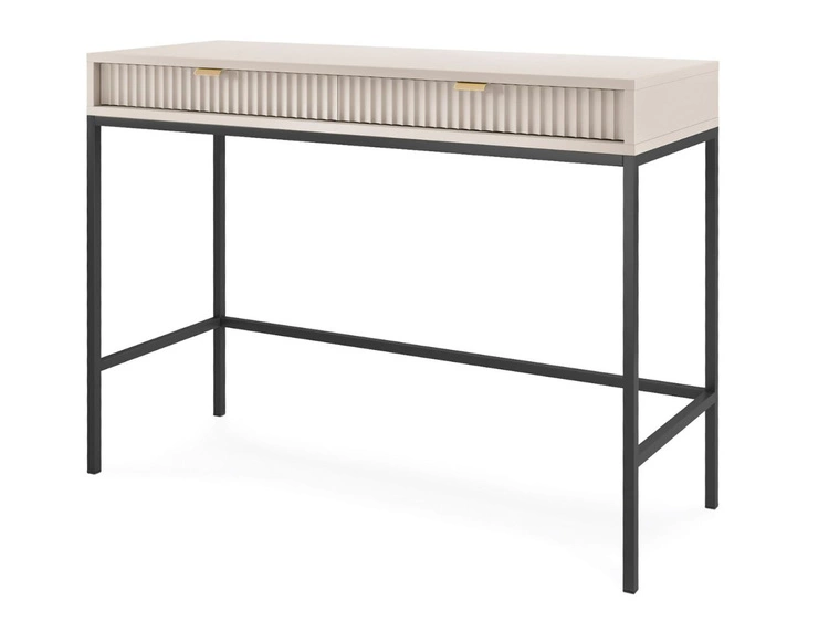 Toaletka z szufladami Amber Kaszmir na czarnych nogach