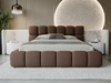 Łóżko tapicerowane z pojemnikiem i stelażem 120x200 Modo Brązowe
