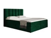 Łóżko kontynentalne z pojemnikiem na pościel 120x200 Cascada zielone